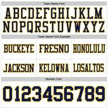 Charger l&#39;image dans la galerie, Custom White Navy-Gold Mesh Authentic Football Jersey
