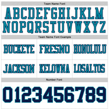 Charger l&#39;image dans la galerie, Custom White Navy-Teal Mesh Authentic Football Jersey
