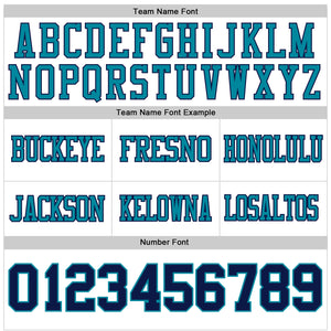 Custom White Navy-Teal Mesh Authentic Football Jersey