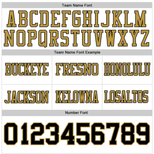 Custom White Black-Old Gold Authentic Football Jersey