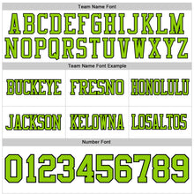 Load image into Gallery viewer, Custom White Neon Green-Black Authentic Football Jersey
