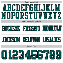 Load image into Gallery viewer, Custom White Midnight Green-Black Authentic Football Jersey
