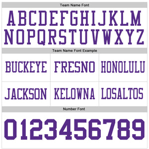 Custom White Purple Authentic Football Jersey
