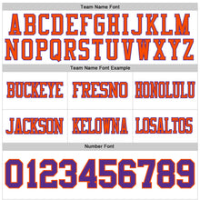 Load image into Gallery viewer, Custom White Purple-Orange Authentic Football Jersey
