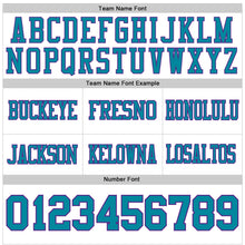 Load image into Gallery viewer, Custom White Teal-Purple Authentic Football Jersey

