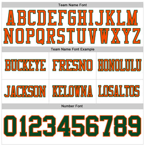 Custom White Green-Orange Mesh Authentic Football Jersey