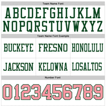 Load image into Gallery viewer, Custom White Medium Pink-Green Authentic Football Jersey

