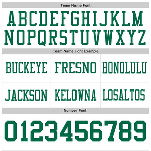 Custom White Kelly Green Authentic Football Jersey