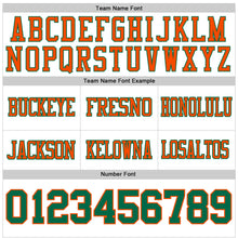Load image into Gallery viewer, Custom White Kelly Green-Orange Authentic Football Jersey
