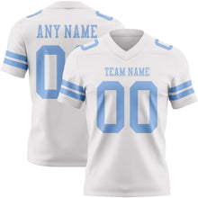Загрузить изображение в средство просмотра галереи, Custom White Light Blue Authentic Football Jersey
