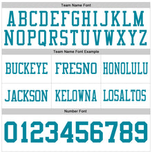 Load image into Gallery viewer, Custom White Teal Authentic Football Jersey
