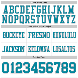 Custom White Teal-Gray Authentic Football Jersey