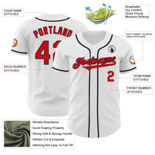 Charger l'image dans la galerie, Custom White Fire Red-Black Authentic Baseball Jersey
