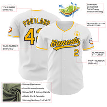 Load image into Gallery viewer, Custom White Gold-Black Authentic Baseball Jersey
