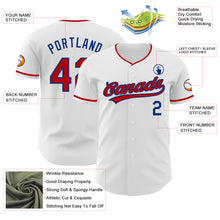 Load image into Gallery viewer, Custom White Red-Royal Authentic Baseball Jersey
