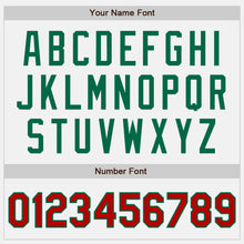 Load image into Gallery viewer, Custom White Red-Kelly Green Authentic Baseball Jersey
