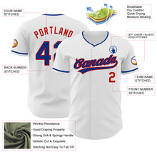 Charger l'image dans la galerie, Custom White Royal-Red Authentic Baseball Jersey
