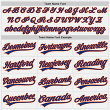 Charger l'image dans la galerie, Custom White Royal-Orange Authentic Baseball Jersey
