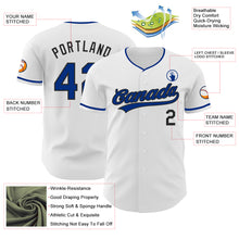 Charger l'image dans la galerie, Custom White Royal-Black Authentic Baseball Jersey
