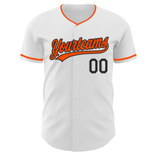 Charger l'image dans la galerie, Custom White Orange-Black Authentic Baseball Jersey
