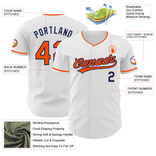 Laden Sie das Bild in den Galerie-Viewer, Custom White Orange-Navy Authentic Baseball Jersey
