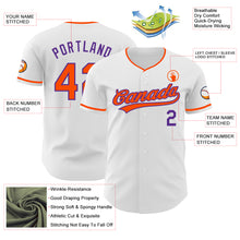 Charger l'image dans la galerie, Custom White Orange-Purple Authentic Baseball Jersey
