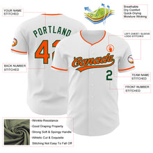 Charger l'image dans la galerie, Custom White Orange-Green Authentic Baseball Jersey

