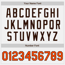 Load image into Gallery viewer, Custom White Orange-Brown Authentic Baseball Jersey
