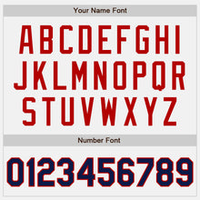 Загрузить изображение в средство просмотра галереи, Custom White Navy-Red Authentic Baseball Jersey
