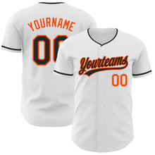 Charger l'image dans la galerie, Custom White Black-Orange Authentic Baseball Jersey
