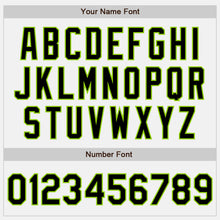 Load image into Gallery viewer, Custom White Black-Neon Green Authentic Baseball Jersey
