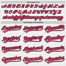 Laden Sie das Bild in den Galerie-Viewer, Custom White Neon Pink-Black Authentic Baseball Jersey
