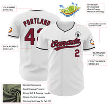 Charger l'image dans la galerie, Custom White Maroon-Black Authentic Baseball Jersey

