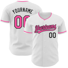 Charger l'image dans la galerie, Custom White Pink-Black Authentic Baseball Jersey
