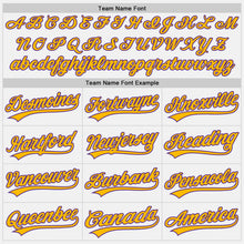 Charger l'image dans la galerie, Custom White Gold-Purple Authentic Baseball Jersey

