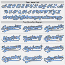 Charger l'image dans la galerie, Custom White Light Blue-Steel Gray Authentic Baseball Jersey
