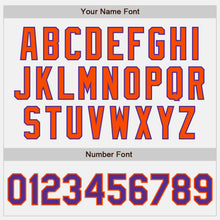 Загрузить изображение в средство просмотра галереи, Custom White Purple-Orange Authentic Baseball Jersey
