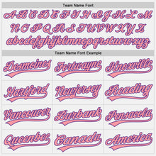 Charger l'image dans la galerie, Custom White Medium Pink-Purple Authentic Baseball Jersey
