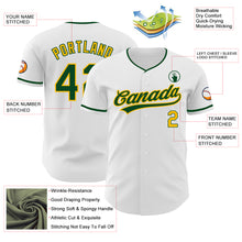 Charger l'image dans la galerie, Custom White Green-Gold Authentic Baseball Jersey
