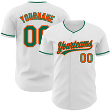 Charger l'image dans la galerie, Custom White Kelly Green-Orange Authentic Baseball Jersey
