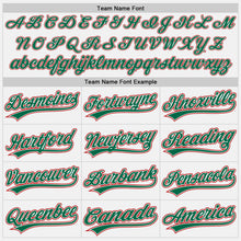 Charger l'image dans la galerie, Custom White Kelly Green-Red Authentic Baseball Jersey
