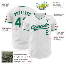 Charger l'image dans la galerie, Custom White Kelly Green-Gray Authentic Baseball Jersey
