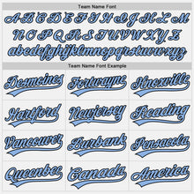 Laden Sie das Bild in den Galerie-Viewer, Custom White Light Blue-Black Authentic Baseball Jersey
