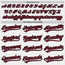 Charger l'image dans la galerie, Custom White Crimson-Black Authentic Baseball Jersey
