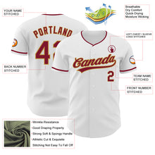 Charger l'image dans la galerie, Custom White Crimson-Old Gold Authentic Baseball Jersey
