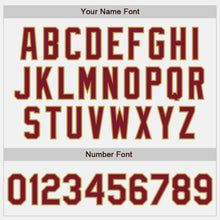 Charger l'image dans la galerie, Custom White Crimson-Old Gold Authentic Baseball Jersey
