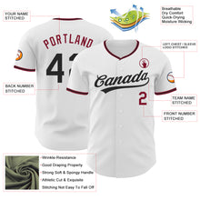 Charger l'image dans la galerie, Custom White Black-Crimson Authentic Baseball Jersey
