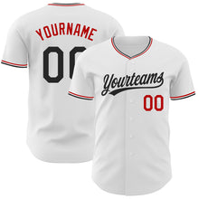 Charger l'image dans la galerie, Custom White Black-Red Authentic Baseball Jersey
