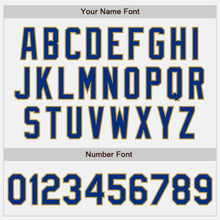 Charger l'image dans la galerie, Custom White Fire Red Royal-Old Gold Authentic Baseball Jersey
