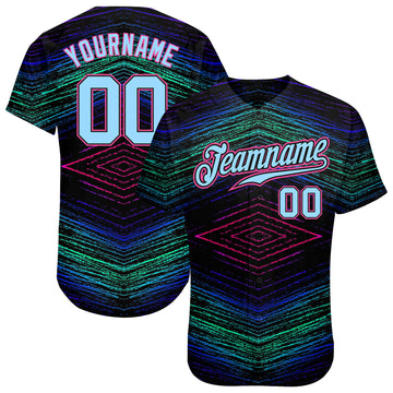 Custom 3D Pattern Design Lines Authentic Baseball Jersey